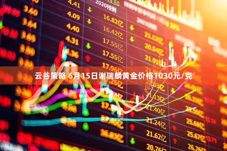 云谷策略 6月15日谢瑞麟黄金价格1030元/克