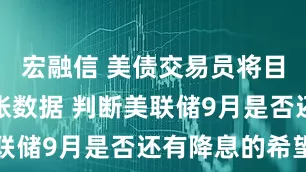 宏融信 美债交易员将目光转向通胀数据 判断美联储9月是否还有降息的希望